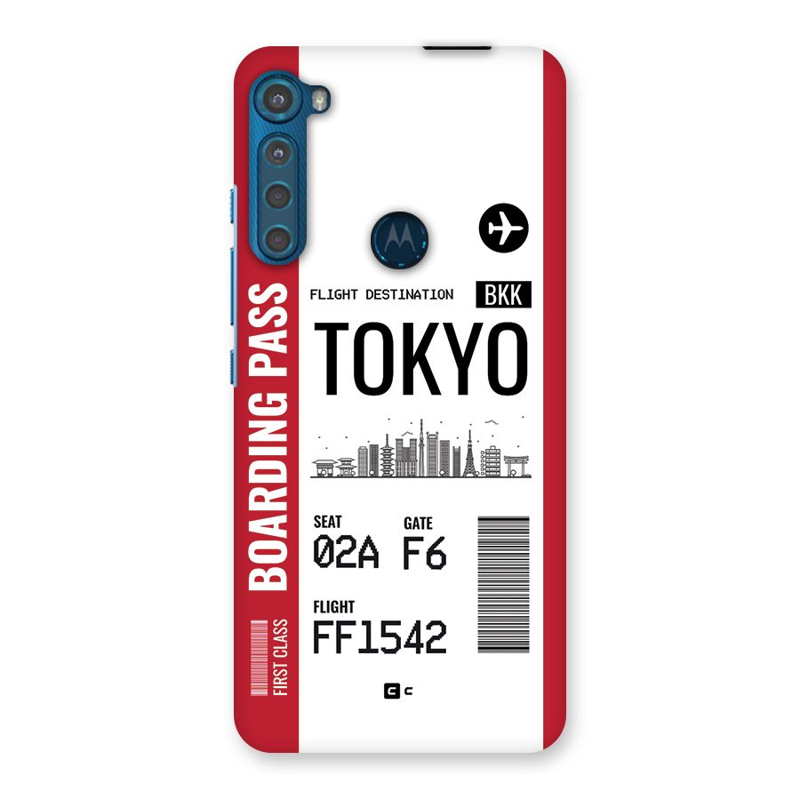 Tokyo Boarding Pass Back Case for Motorola One Fusion Plus