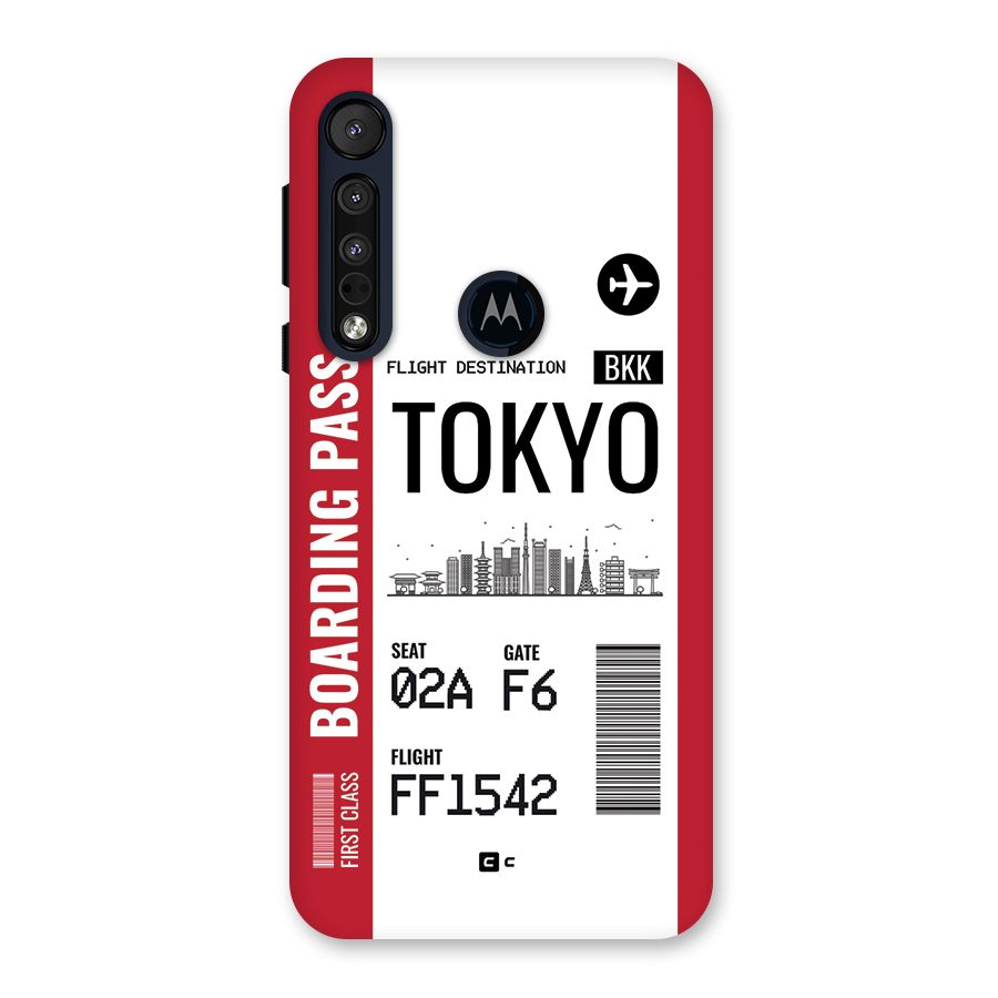 Tokyo Boarding Pass Back Case for Motorola One Macro