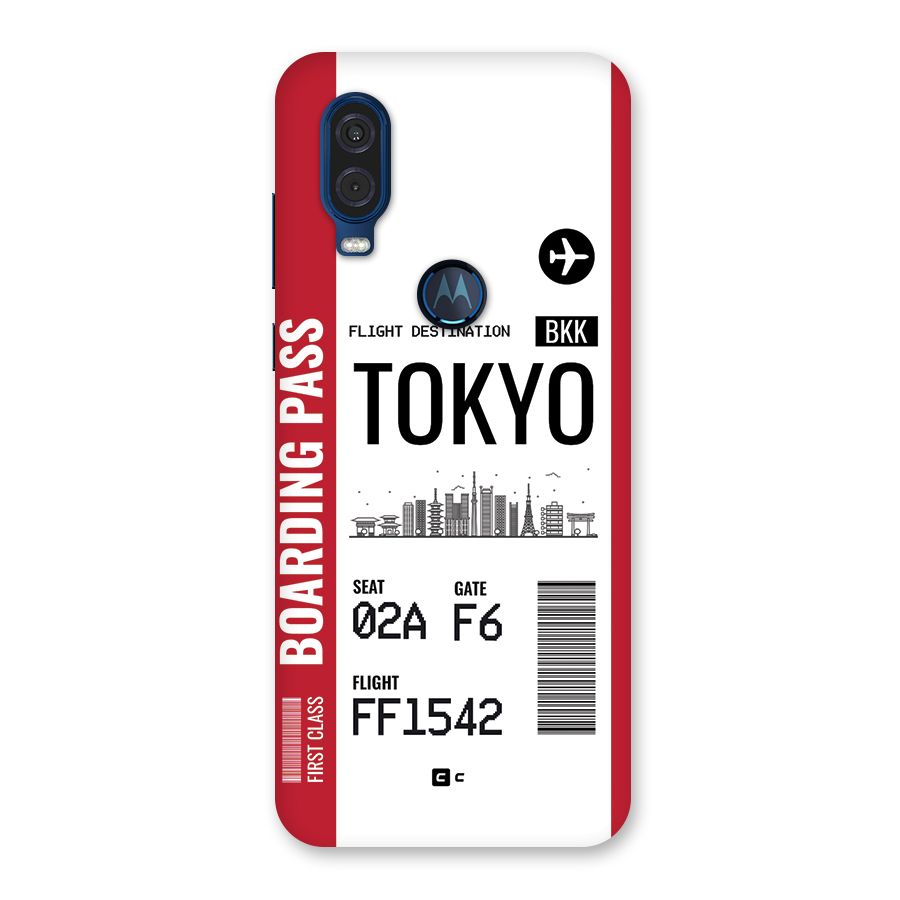 Tokyo Boarding Pass Back Case for Motorola One Vision