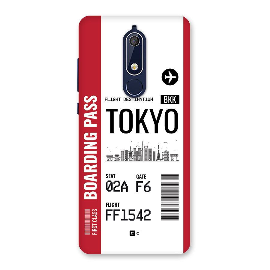 Tokyo Boarding Pass Back Case for Nokia 5.1