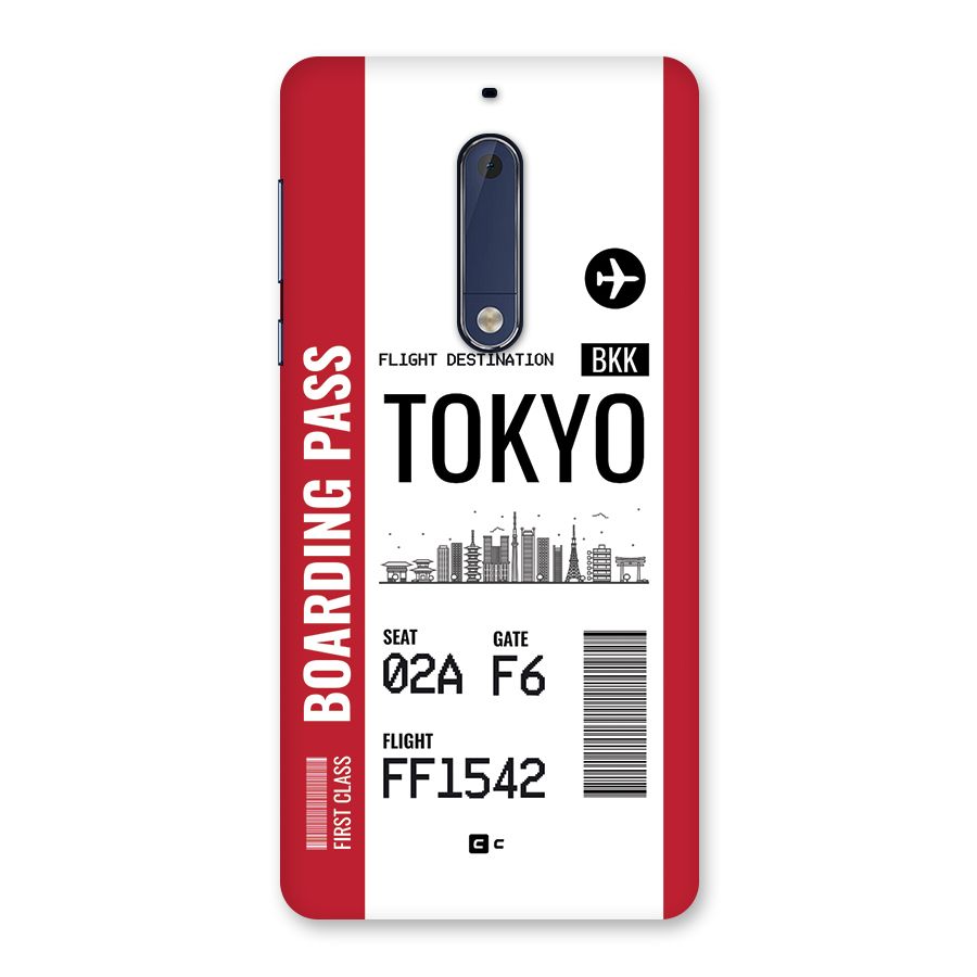 Tokyo Boarding Pass Back Case for Nokia 5