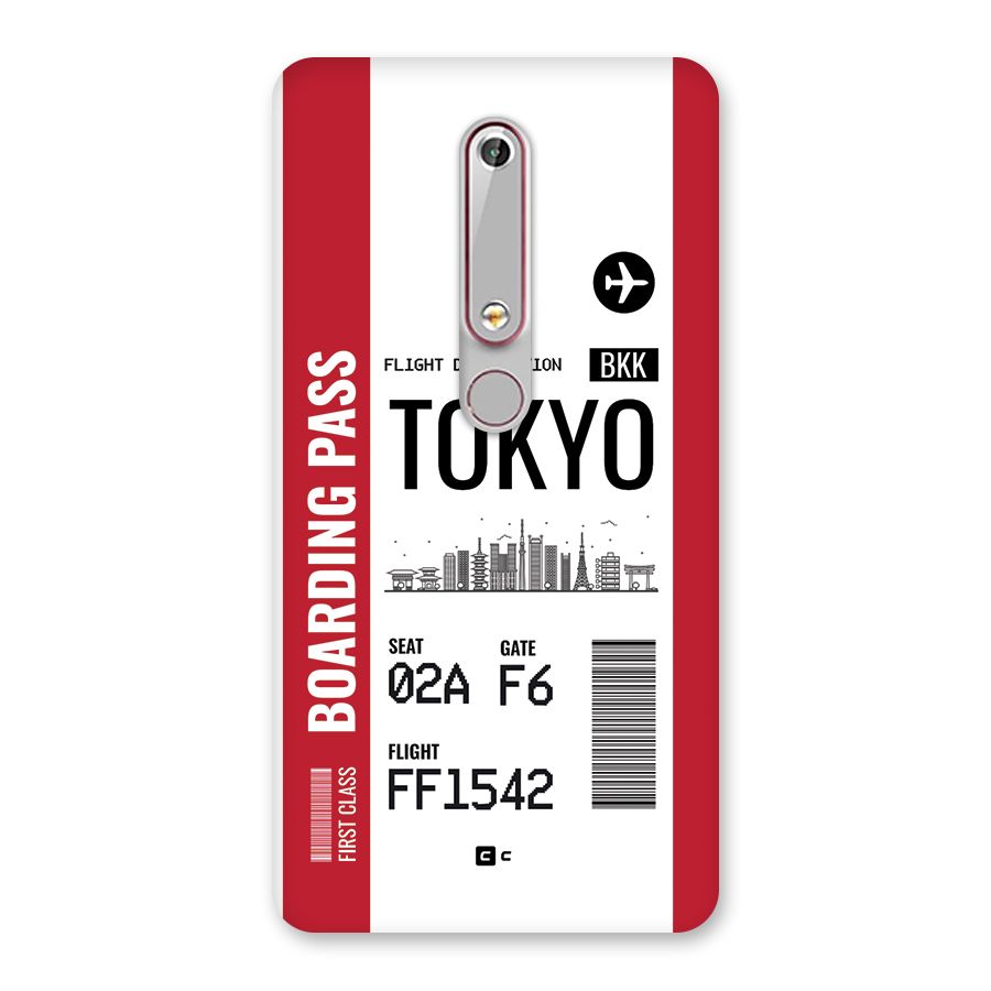 Tokyo Boarding Pass Back Case for Nokia 6.1