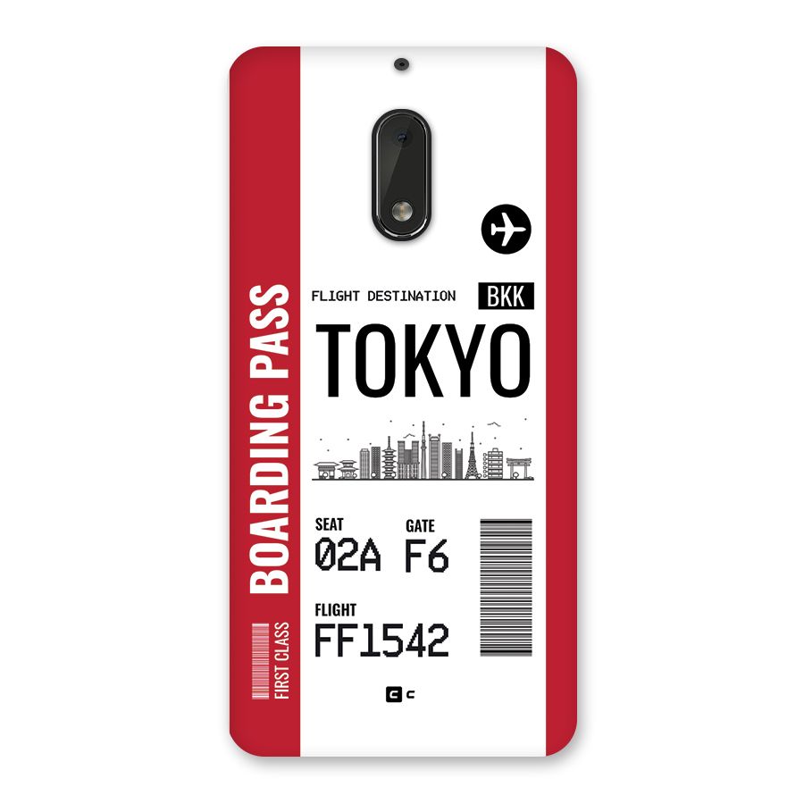 Tokyo Boarding Pass Back Case for Nokia 6