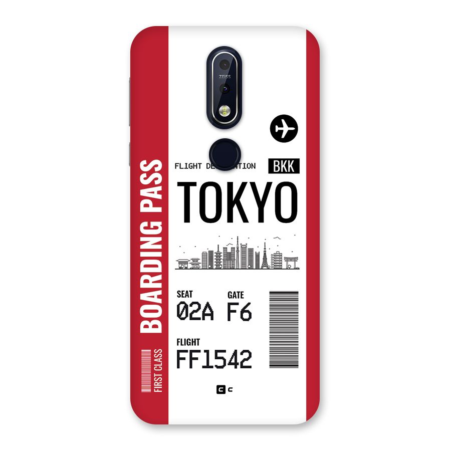 Tokyo Boarding Pass Back Case for Nokia 7.1