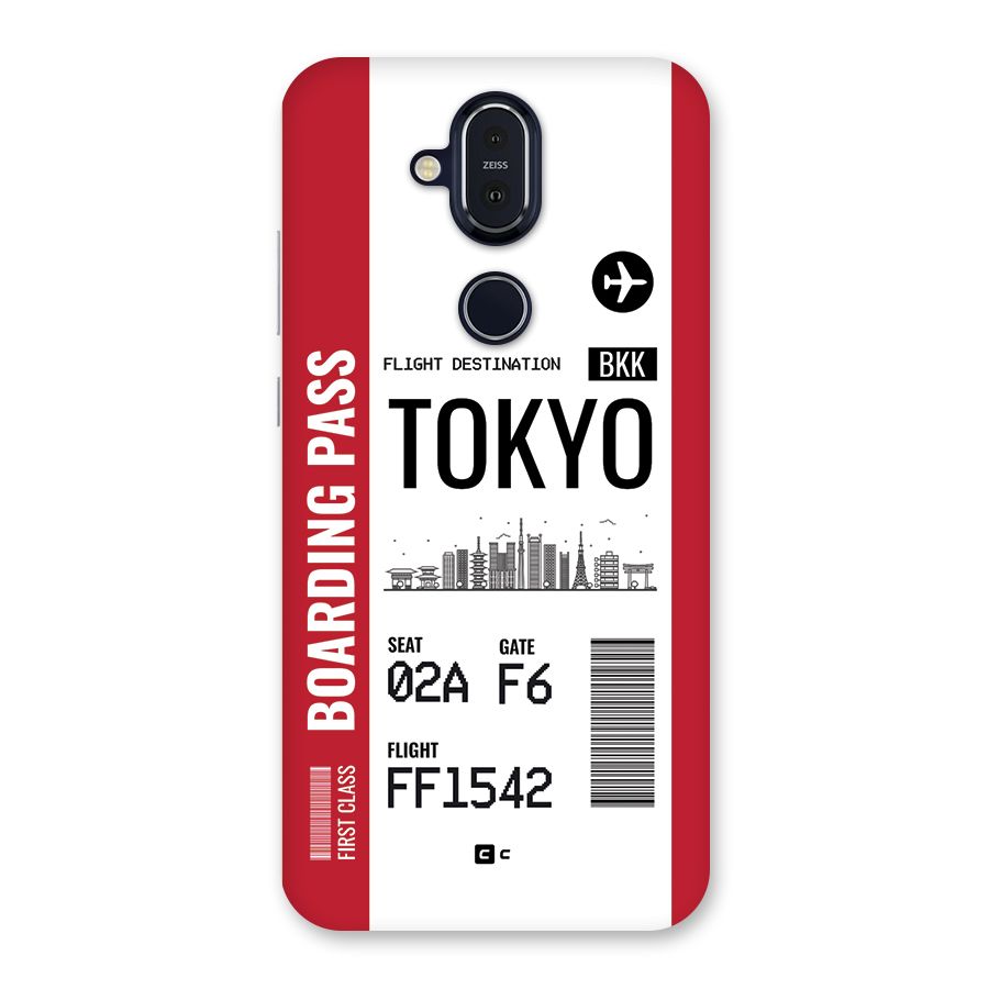 Tokyo Boarding Pass Back Case for Nokia 8.1