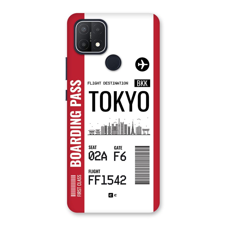 Tokyo Boarding Pass Back Case for Oppo A15s