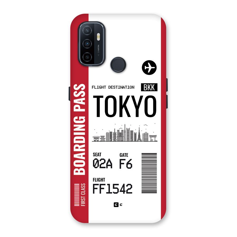 Tokyo Boarding Pass Back Case for Oppo A53
