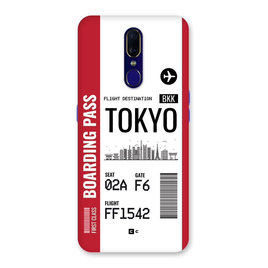 Tokyo Boarding Pass Back Case for Oppo A9