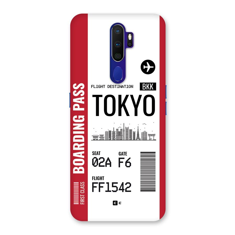 Tokyo Boarding Pass Back Case for Oppo A9 (2020)