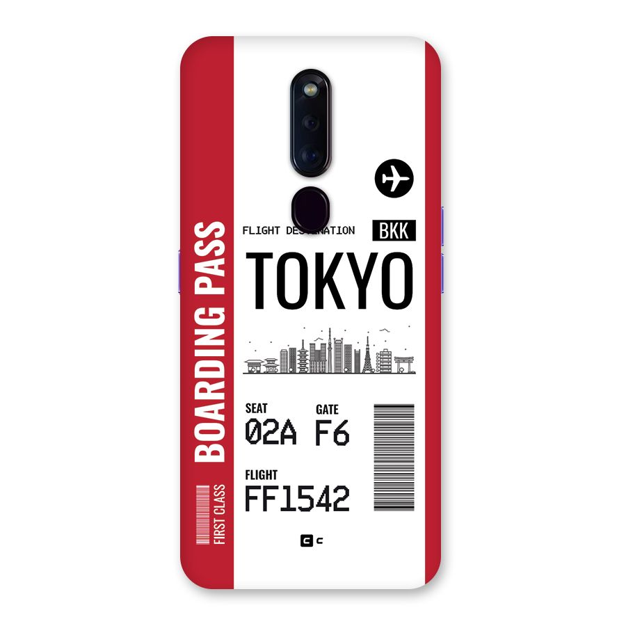 Tokyo Boarding Pass Back Case for Oppo F11 Pro