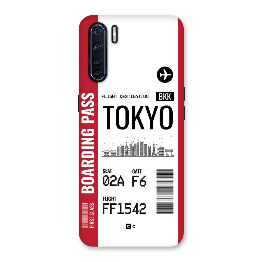 Tokyo Boarding Pass Back Case for Oppo F15