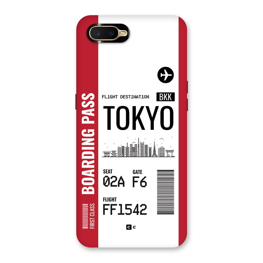 Tokyo Boarding Pass Back Case for Oppo K1