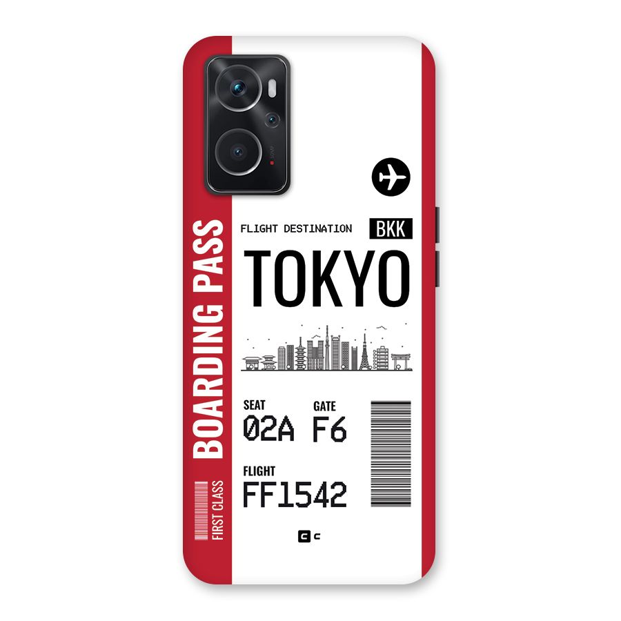 Tokyo Boarding Pass Back Case for Oppo K10 4G