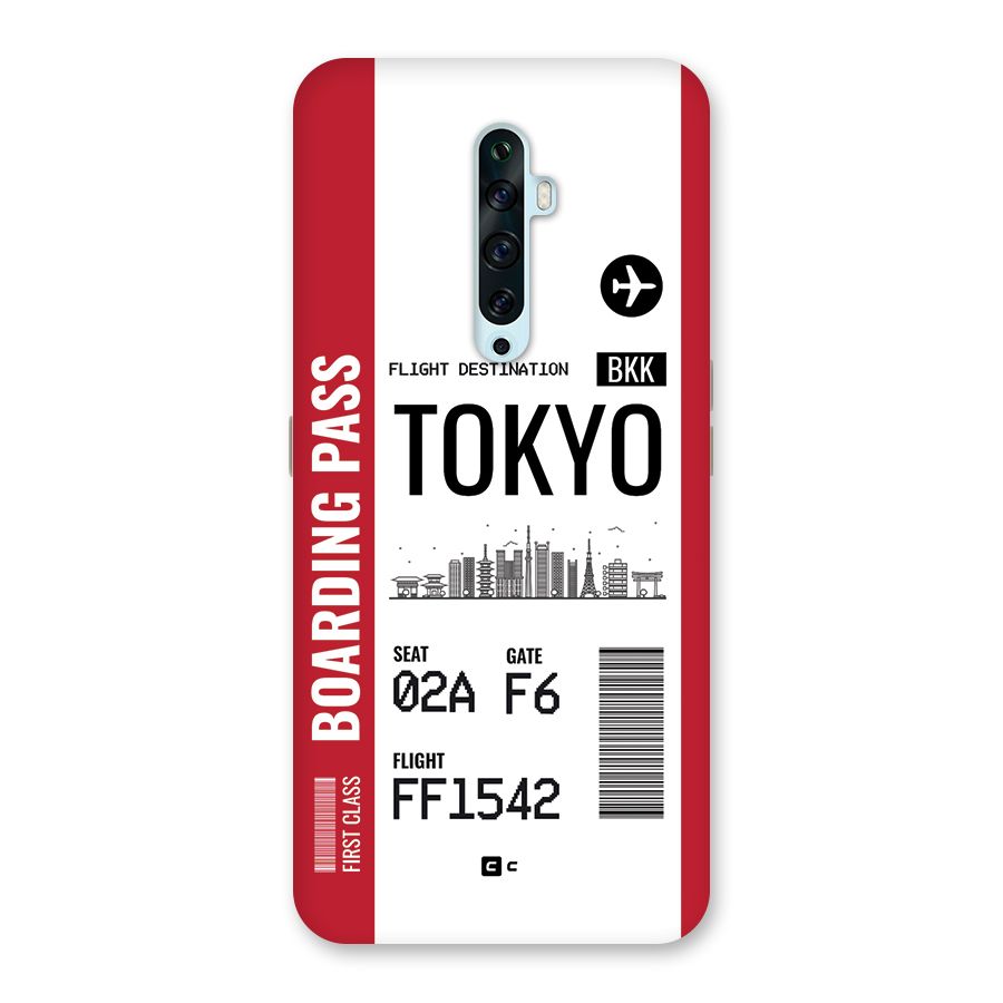Tokyo Boarding Pass Back Case for Oppo Reno2 F