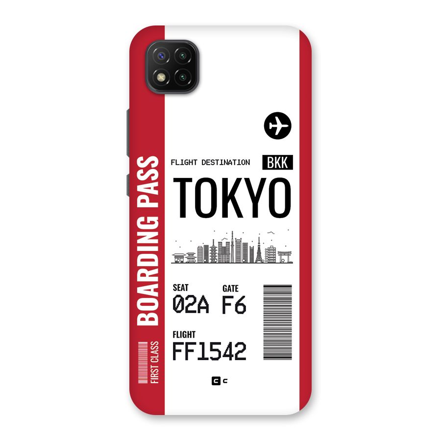 Tokyo Boarding Pass Back Case for Poco C3