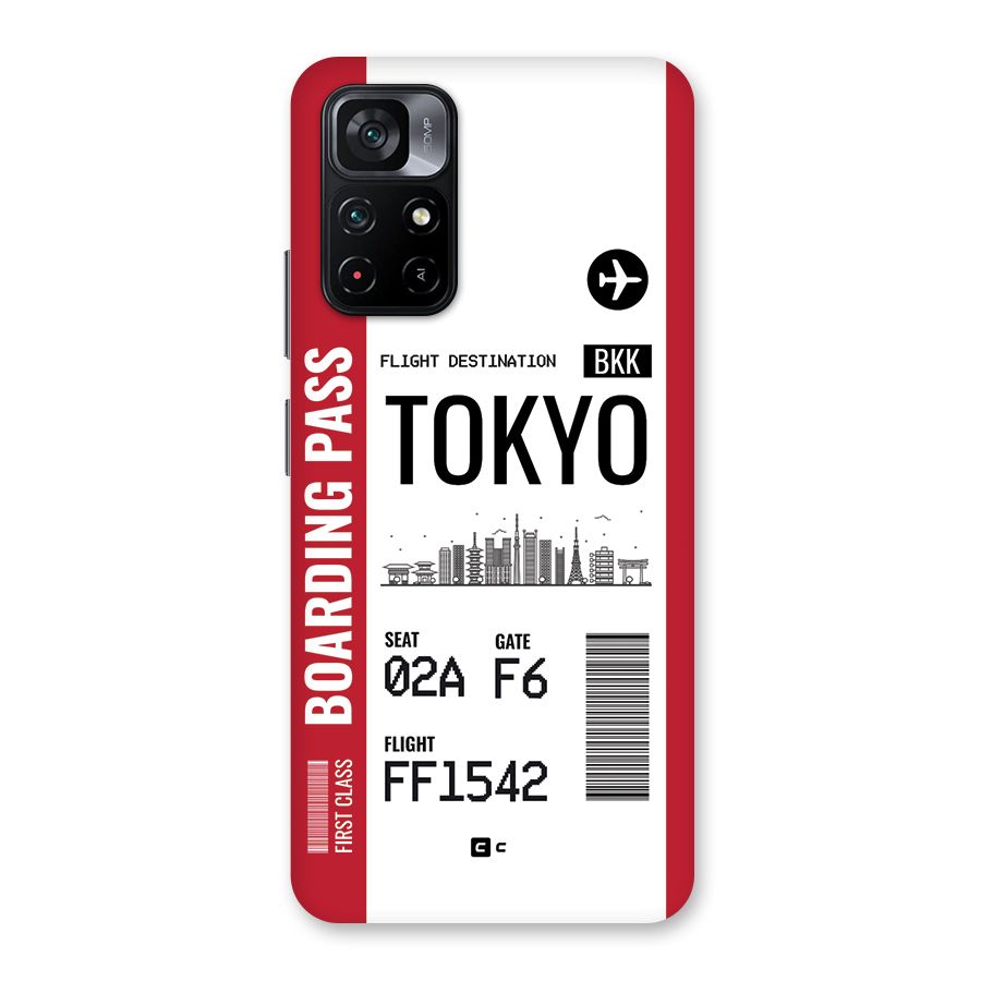 Tokyo Boarding Pass Back Case for Poco M4 Pro 5G