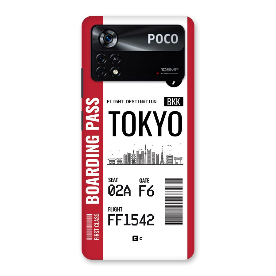 Tokyo Boarding Pass Back Case for Poco X4 Pro 5G