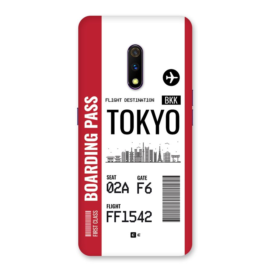 Tokyo Boarding Pass Back Case for Realme X