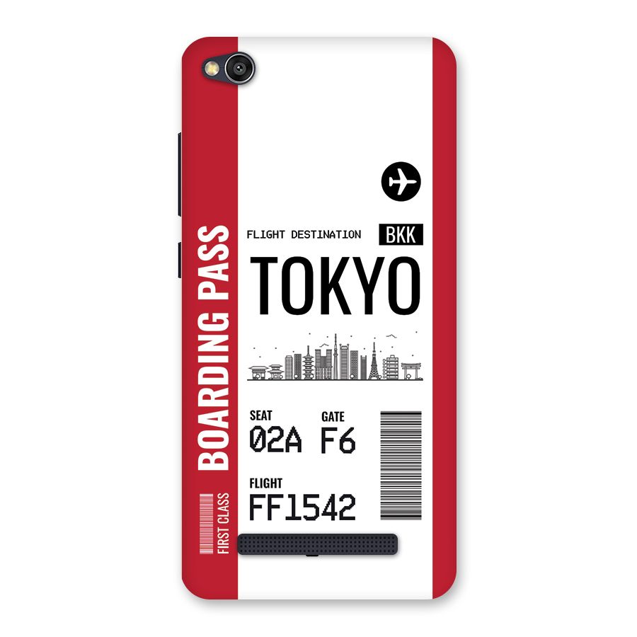 Tokyo Boarding Pass Back Case for Redmi 4A
