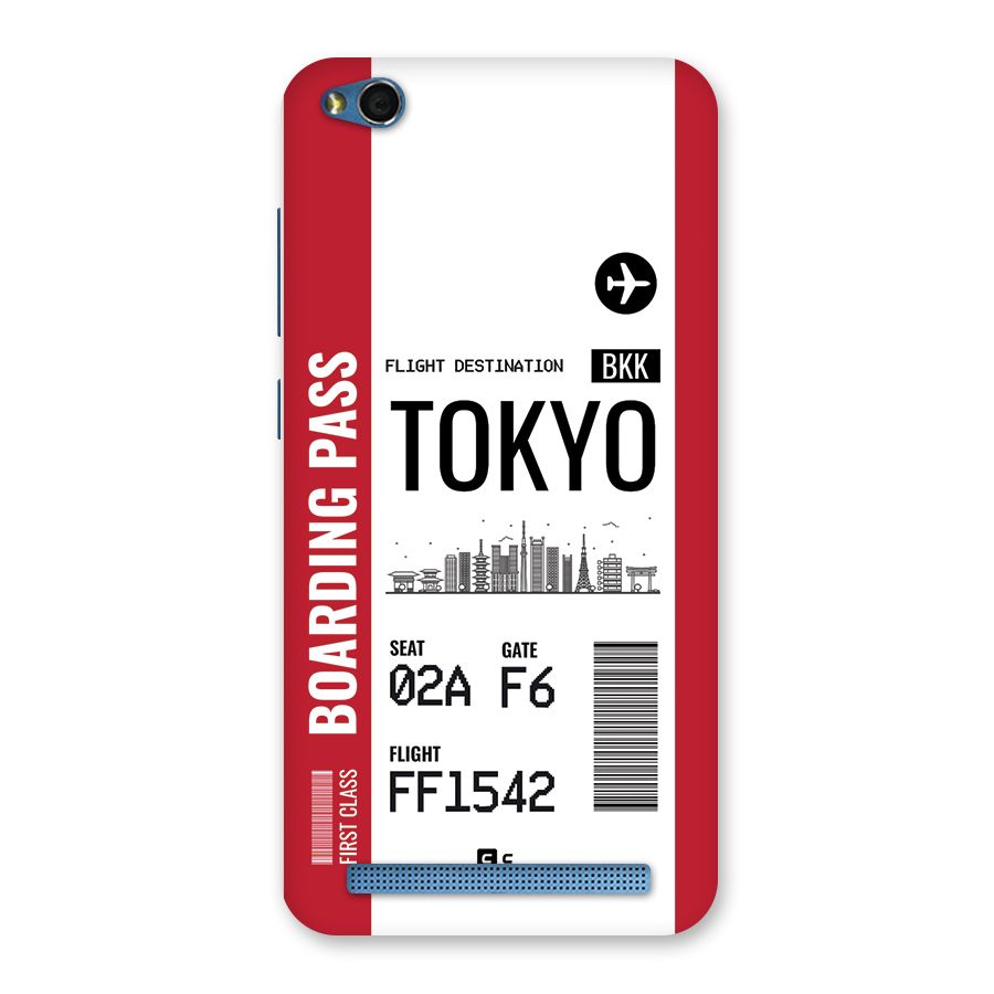 Tokyo Boarding Pass Back Case for Redmi 5A