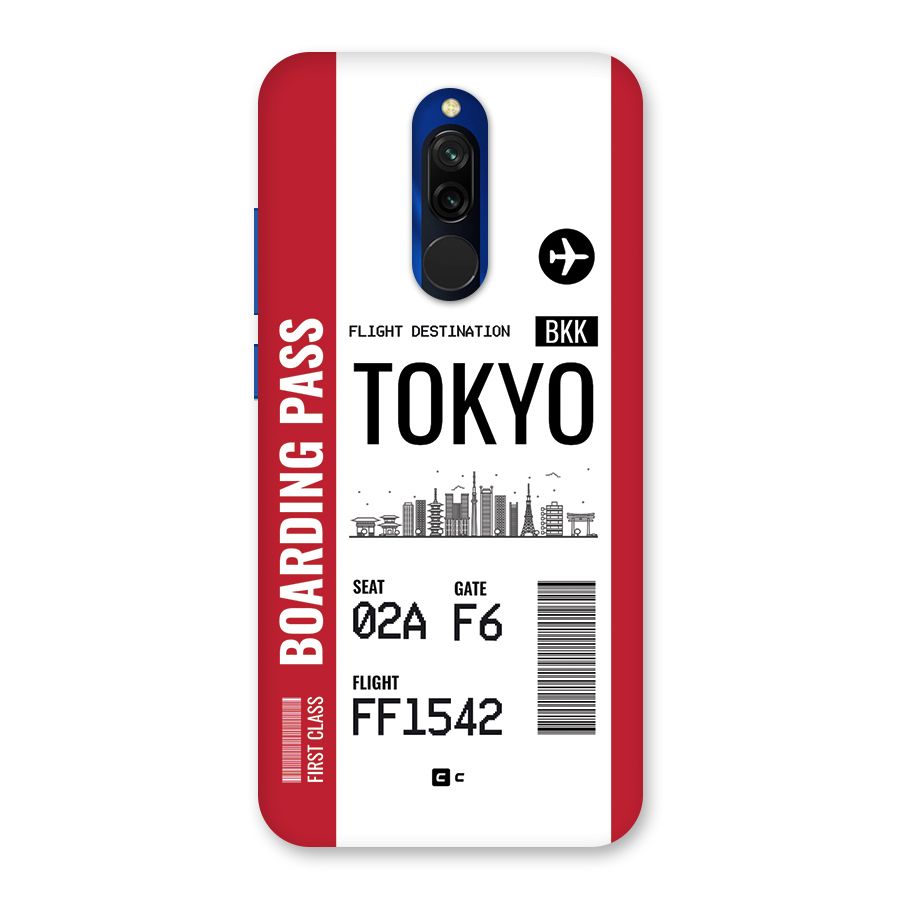 Tokyo Boarding Pass Back Case for Redmi 8