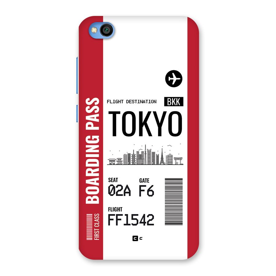 Tokyo Boarding Pass Back Case for Redmi Go