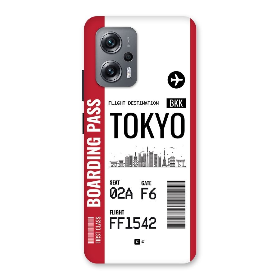 Tokyo Boarding Pass Back Case for Redmi K50i