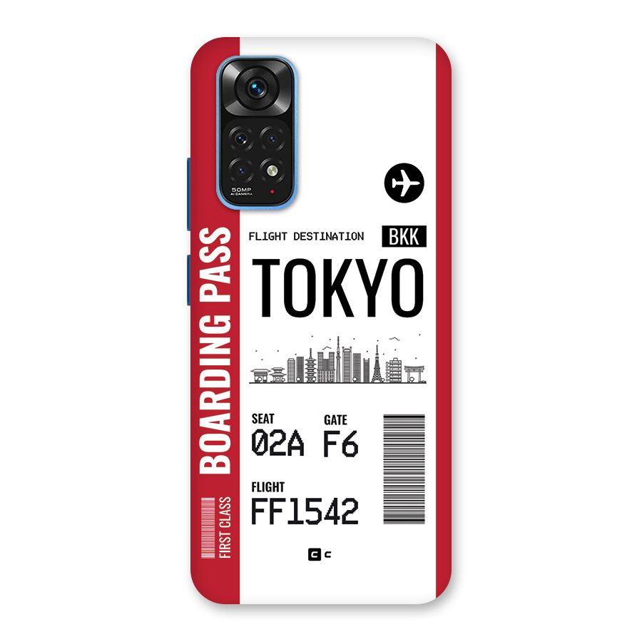 Tokyo Boarding Pass Back Case for Redmi Note 11S