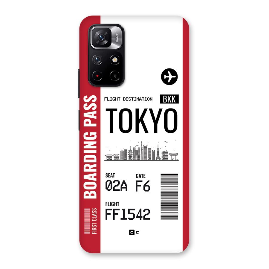 Tokyo Boarding Pass Back Case for Redmi Note 11T 5G