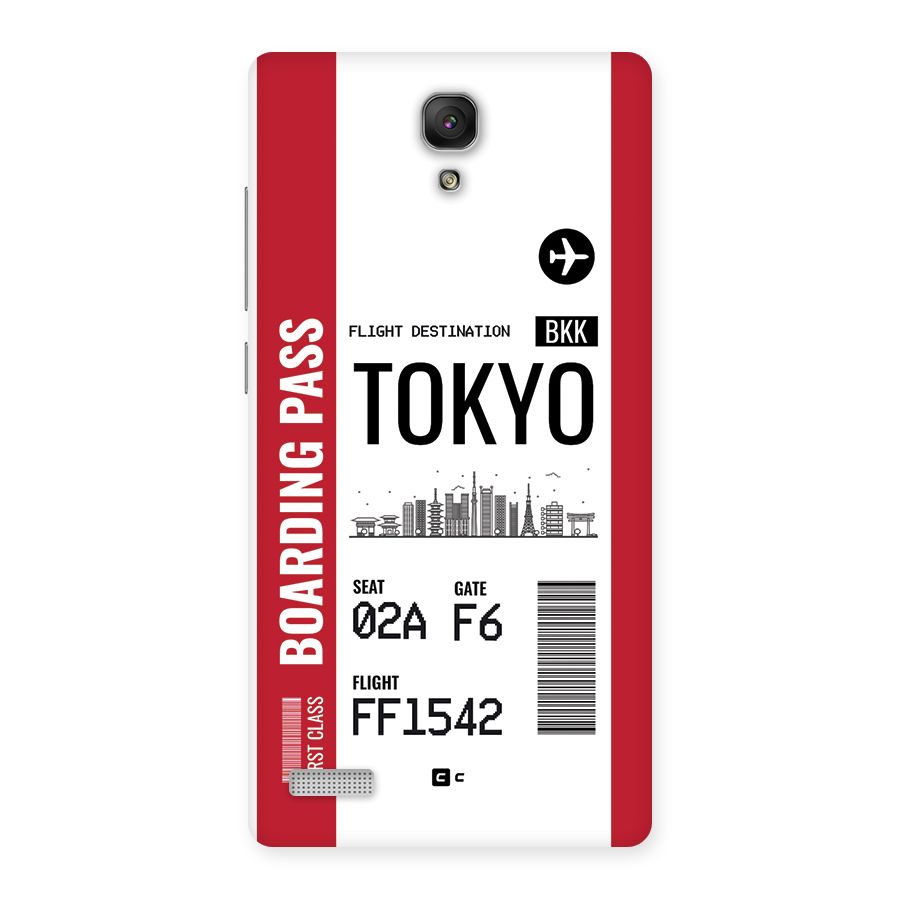 Tokyo Boarding Pass Back Case for Redmi Note Prime