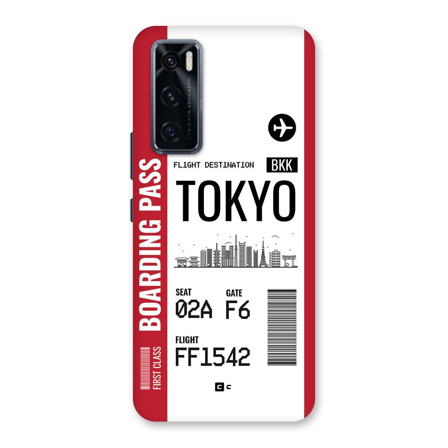 Tokyo Boarding Pass Back Case for Vivo V20 SE
