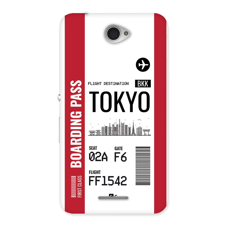 Tokyo Boarding Pass Back Case for Xperia E4