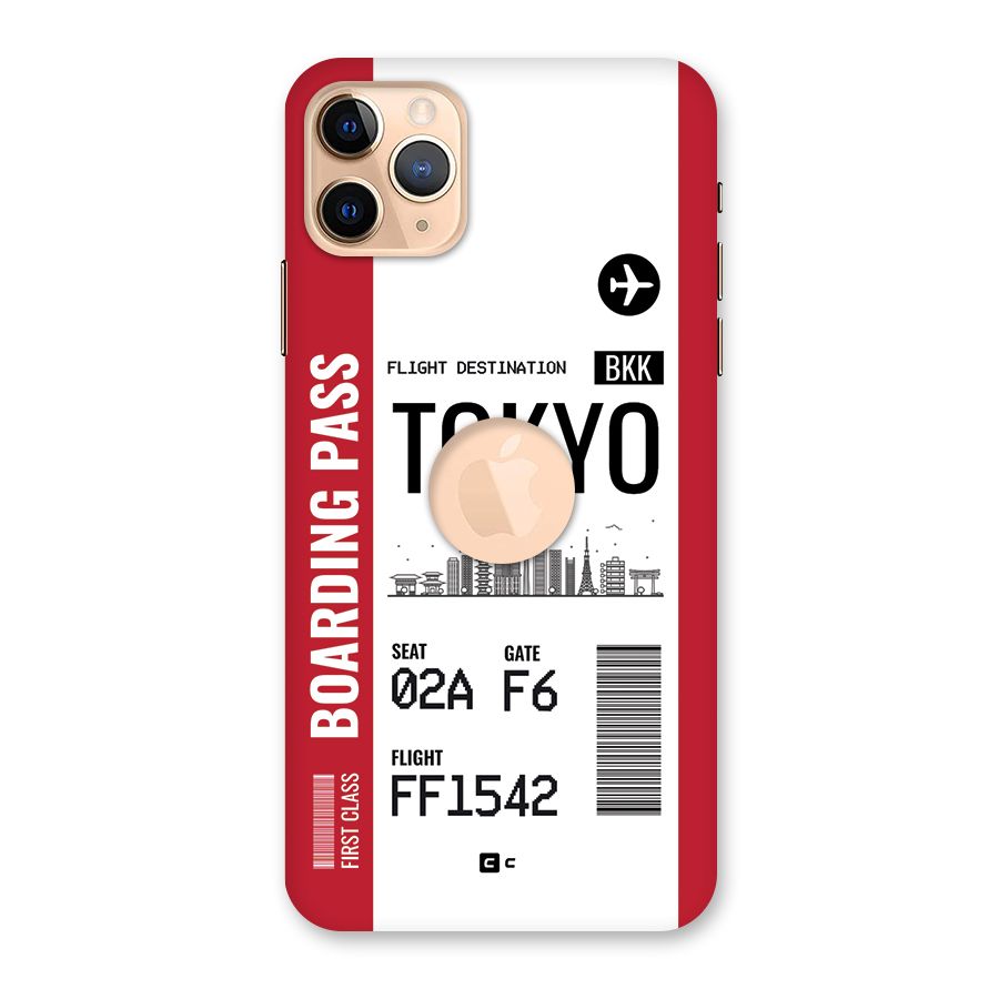 Tokyo Boarding Pass Back Case for iPhone 11 Pro Max Logo Cut