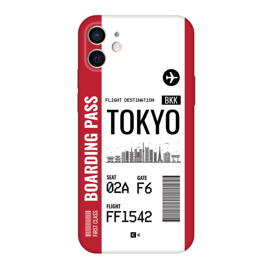 Tokyo Boarding Pass Back Case for iPhone 12