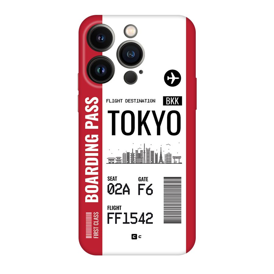 Tokyo Boarding Pass Back Case for iPhone 14 Pro