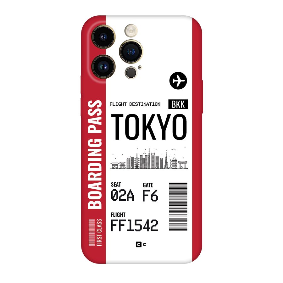 Tokyo Boarding Pass Back Case for iPhone 14 Pro Max