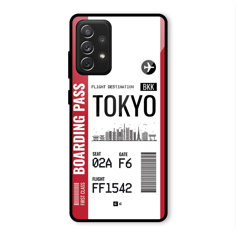 Tokyo Boarding Pass Glass Back Case for Galaxy A72