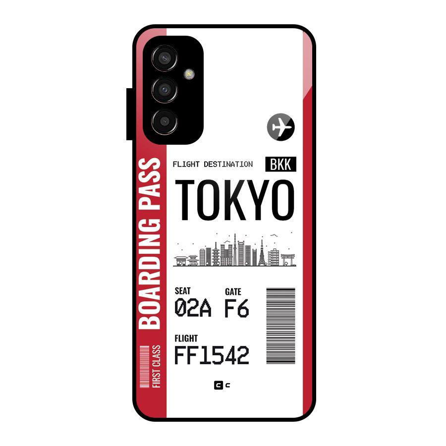 Tokyo Boarding Pass Glass Back Case for Galaxy F13