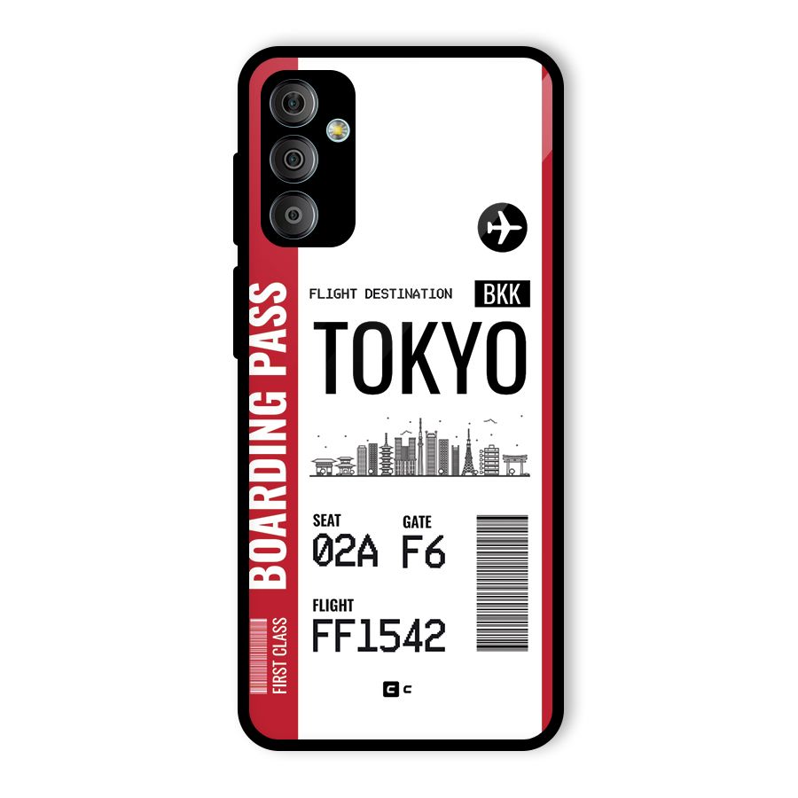 Tokyo Boarding Pass Glass Back Case for Galaxy F23