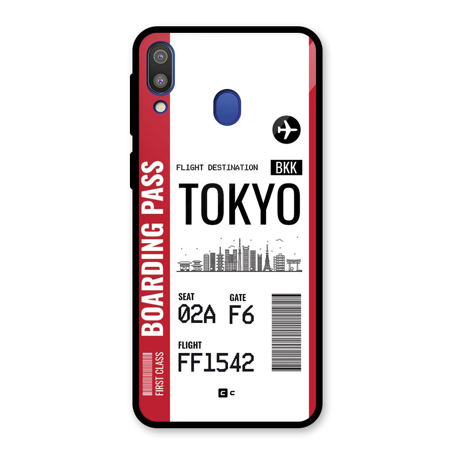 Tokyo Boarding Pass Glass Back Case for Galaxy M20