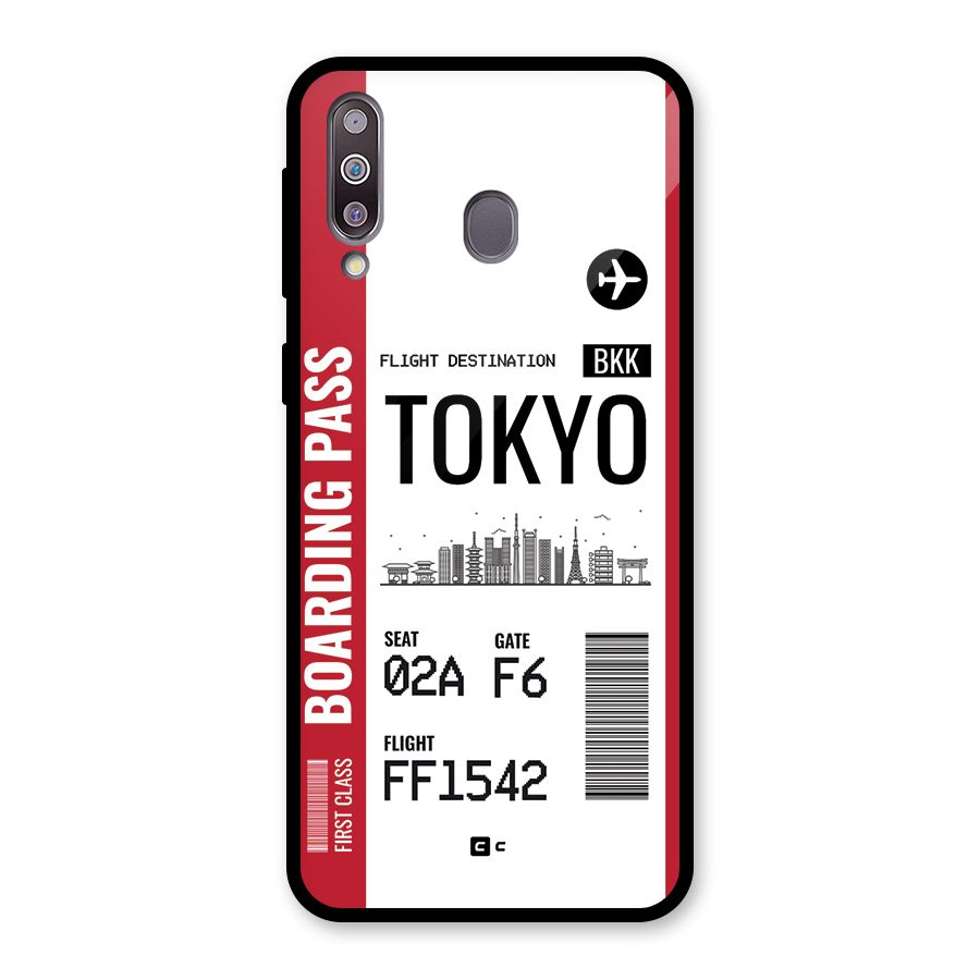 Tokyo Boarding Pass Glass Back Case for Galaxy M30