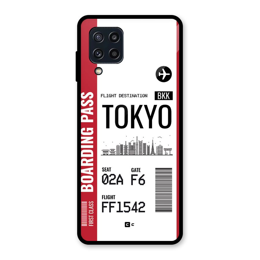 Tokyo Boarding Pass Glass Back Case for Galaxy M32