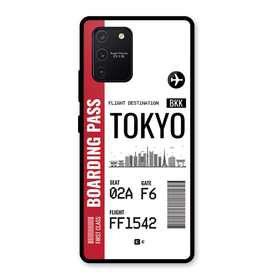 Tokyo Boarding Pass Glass Back Case for Galaxy S10 Lite