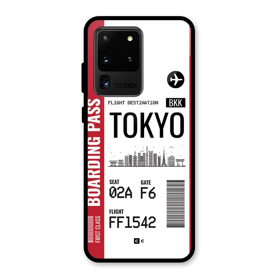 Tokyo Boarding Pass Glass Back Case for Galaxy S20 Ultra