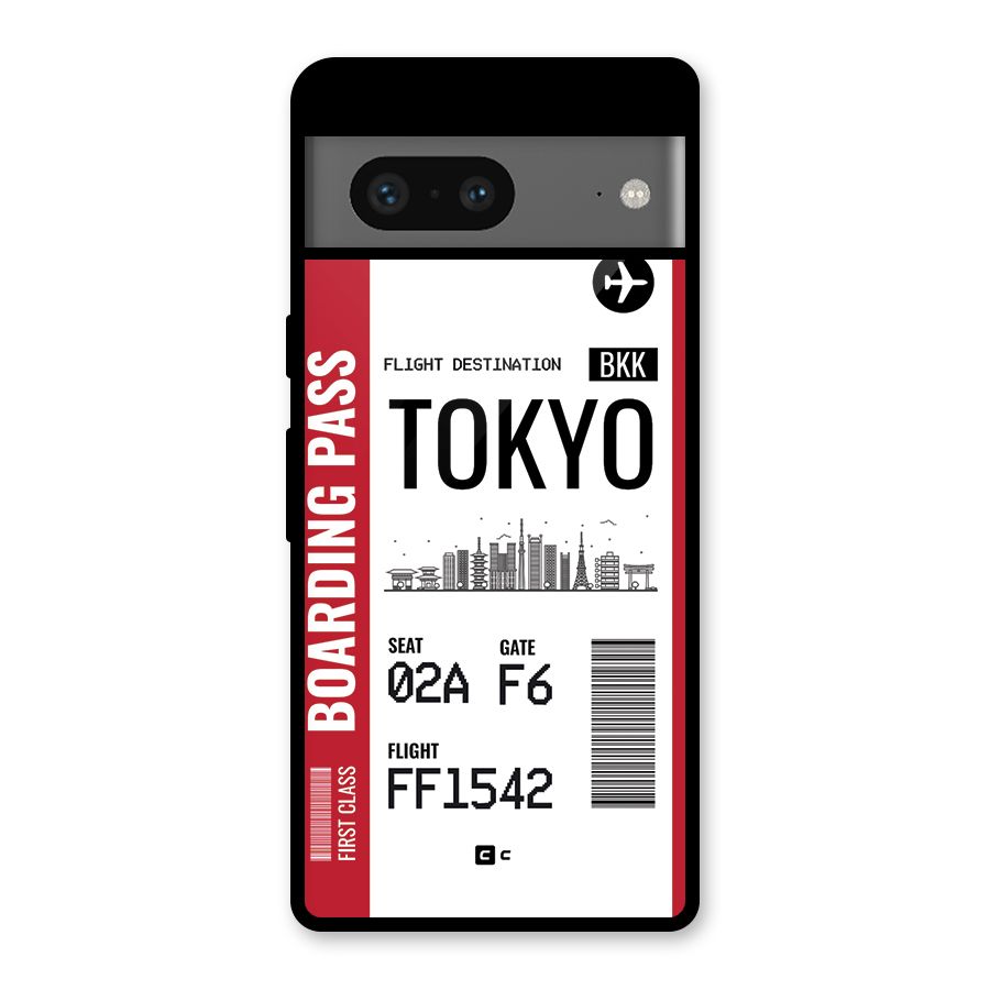Tokyo Boarding Pass Glass Back Case for Google Pixel 7