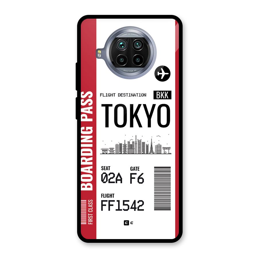 Tokyo Boarding Pass Glass Back Case for Mi 10i
