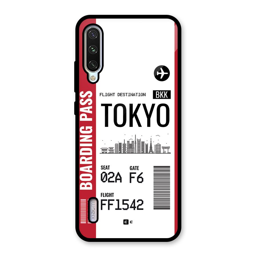 Tokyo Boarding Pass Glass Back Case for Mi A3