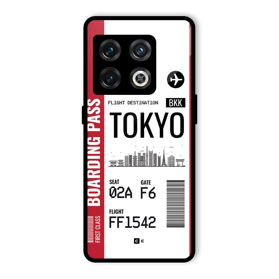 Tokyo Boarding Pass Glass Back Case for OnePlus 10 Pro 5G