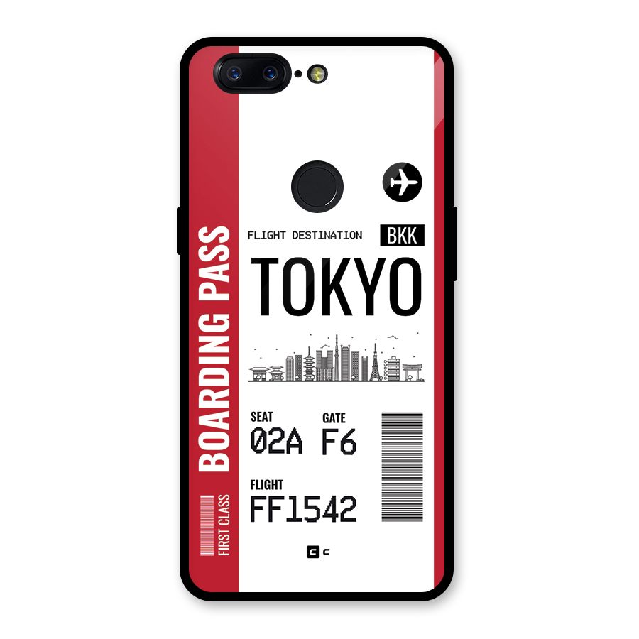 Tokyo Boarding Pass Glass Back Case for OnePlus 5T