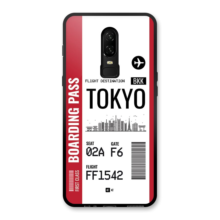 Tokyo Boarding Pass Glass Back Case for OnePlus 6